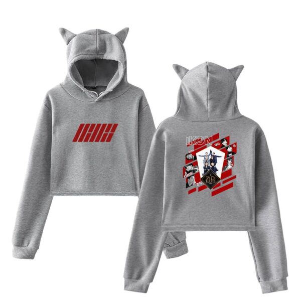 iKon Cropped Hoodie #1 - Image 4