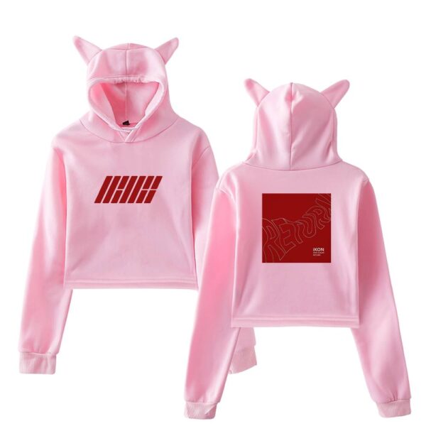 iKon Cropped Hoodie #3 - Image 5