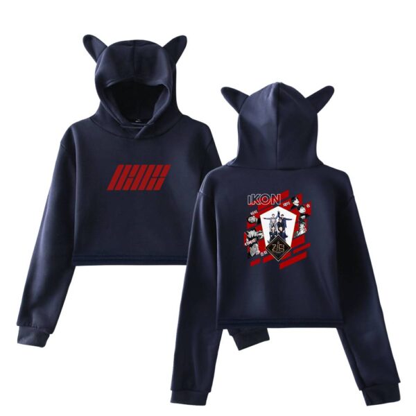 iKon Cropped Hoodie #1 - Image 3